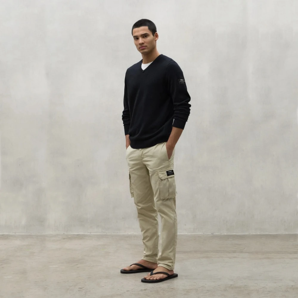Ecoalf Cargo Ethical Trousers Beige Heren