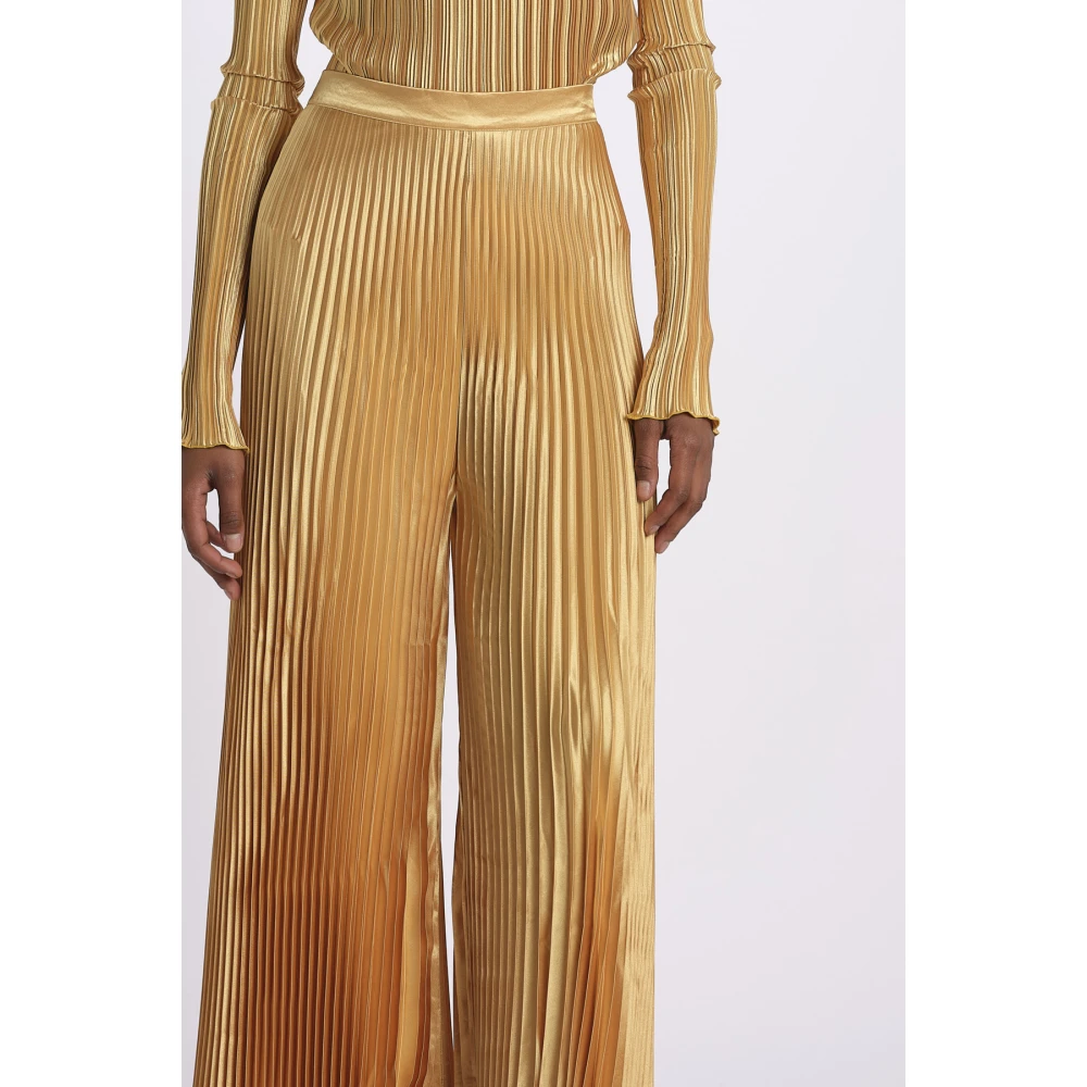 L'idée Wide Trousers Yellow Dames