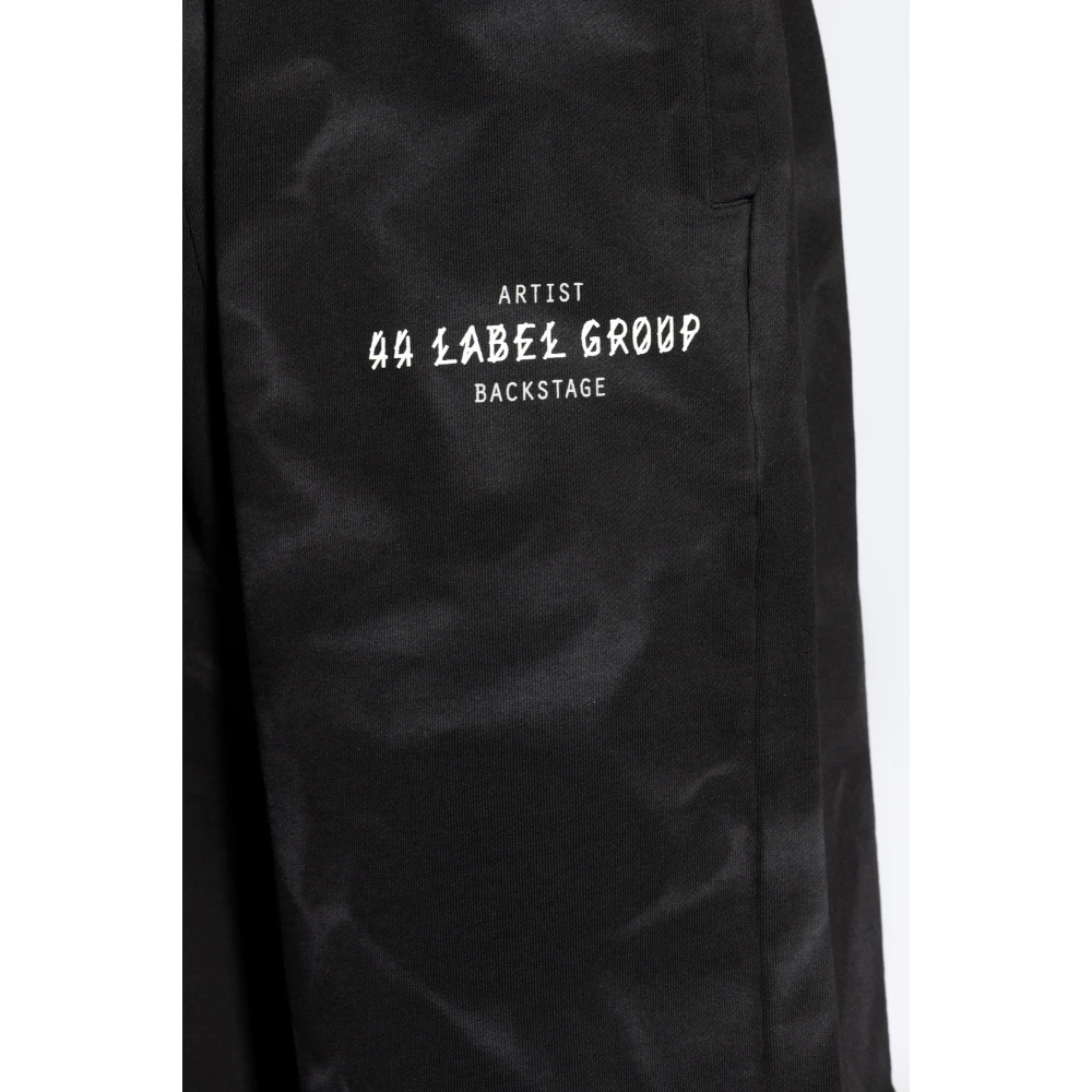 44 Label Group Cotton shorts with print Black Heren
