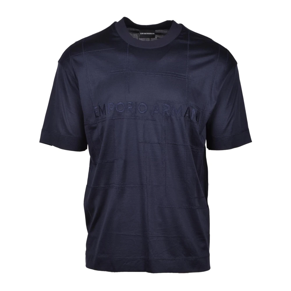 Emporio Armani Lyocell Katoenen T-shirt Gray Heren