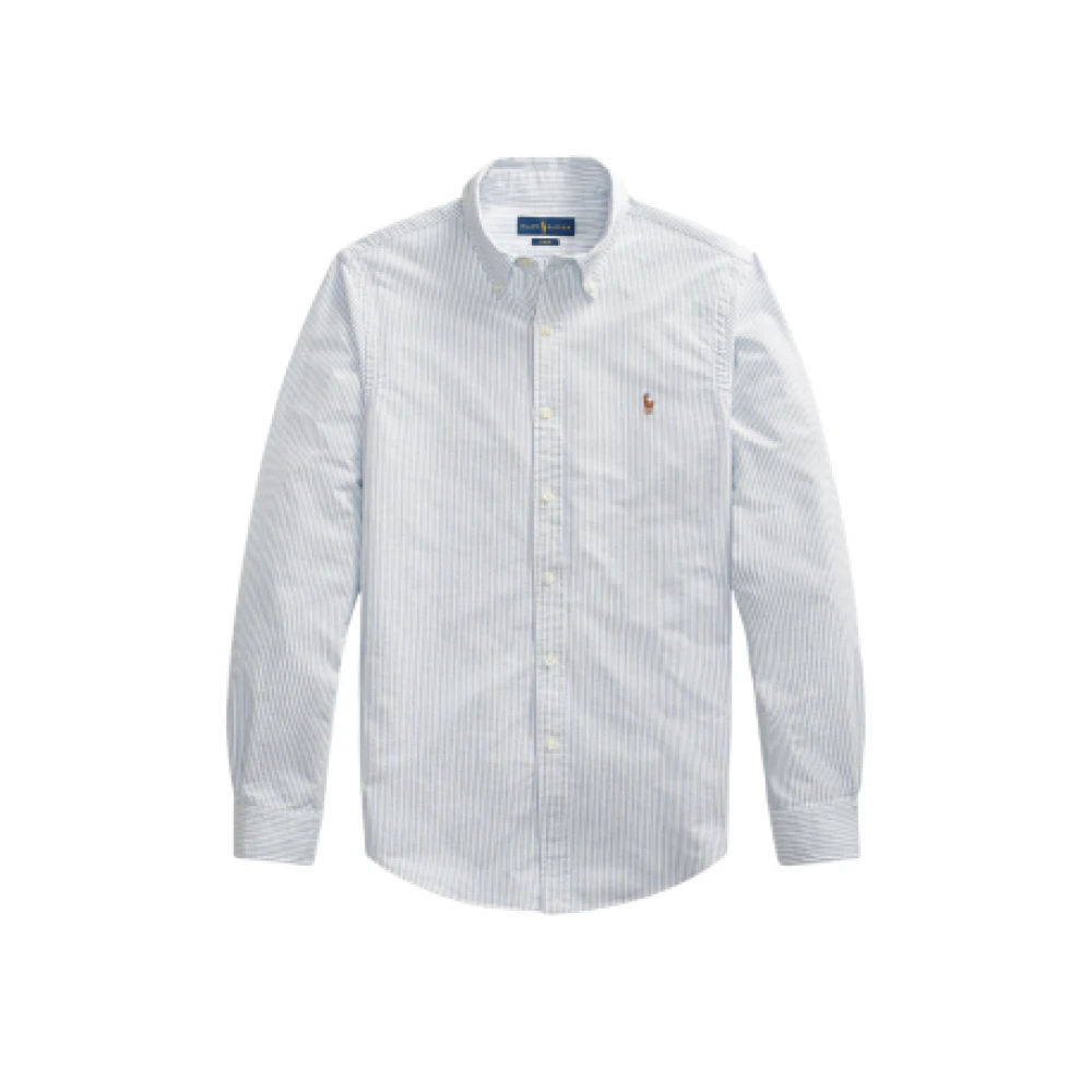 Ralph Lauren Blå Randig Oxford-Skjorta