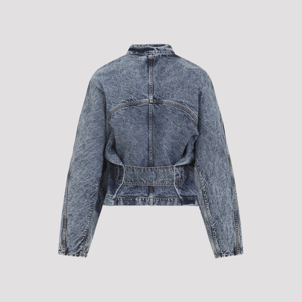 Alaïa Blauwe Denim Jack Damesmode Blue Dames