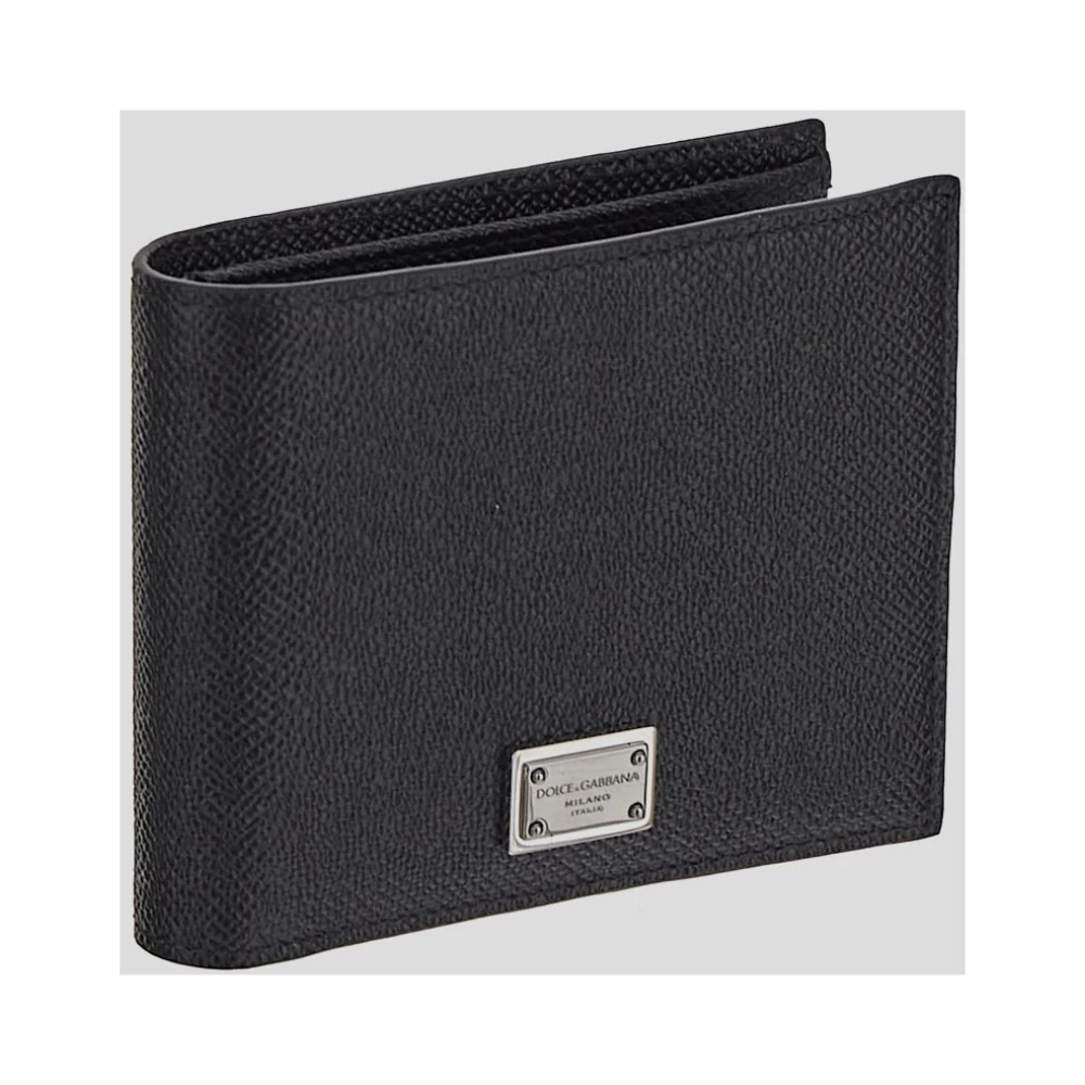 Dolce & Gabbana Portemonnee met klep en muntvak Black Heren