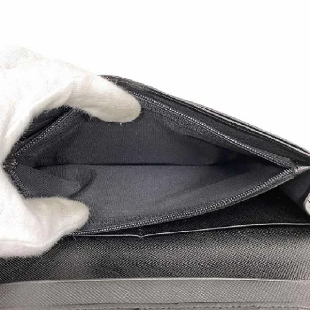 Prada Vintage Pre-owned Leather wallets Black Dames