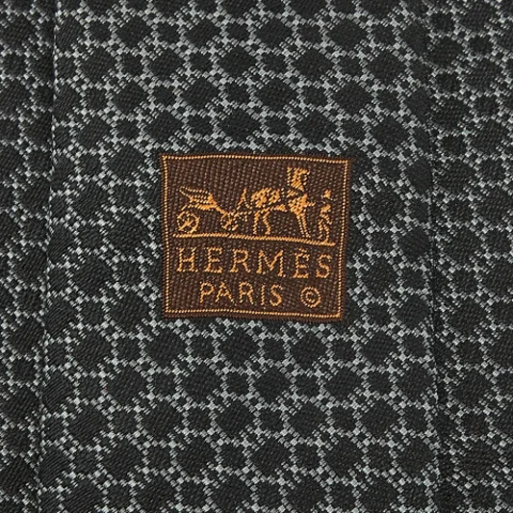 Hermès Vintage Pre-owned Silk home-office Gray Heren