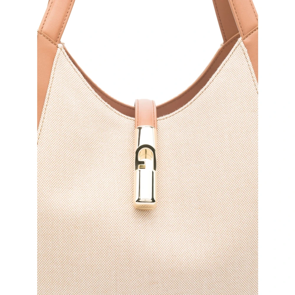 Furla XL Hobo Tas in Natuur Brandy Beige Dames
