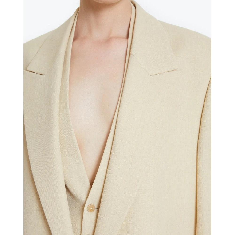 Petar Petrov Crème Blazer Beige Dames