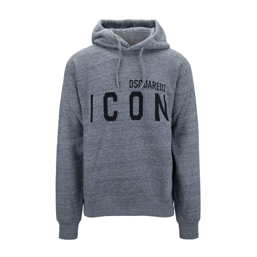 Dsquared2 Heren hoodie met veter Gray Heren