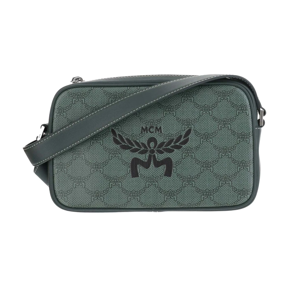 MCM Canvas Schoudertas met Logo Print Green Dames