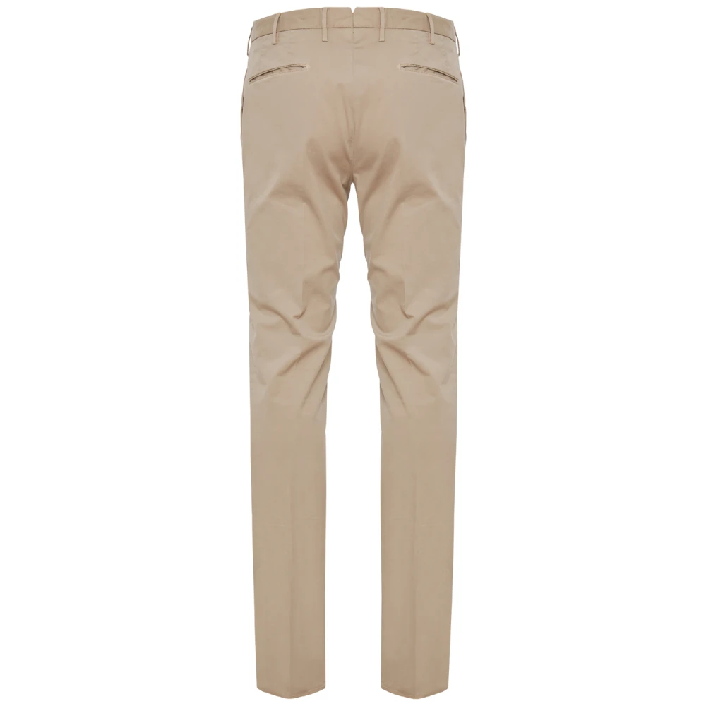 Incotex Katoenen broek met zij- en achterzakken Beige Heren