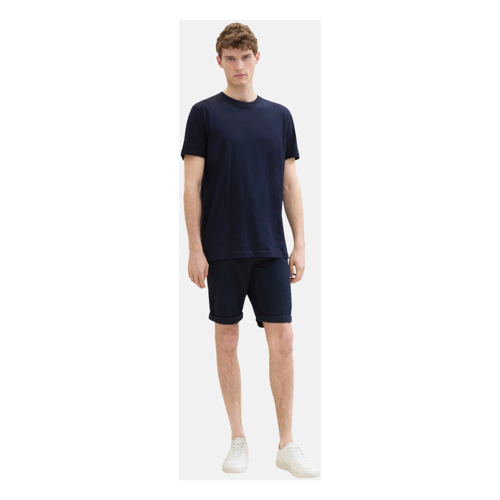 Tom Tailor Elegante Chinoshorts voor zomerse look Blue Heren