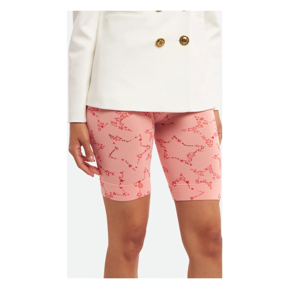 Elisabetta Franchi Pompelmo Bermuda Klassieke Pasvorm Shorts Pink Dames
