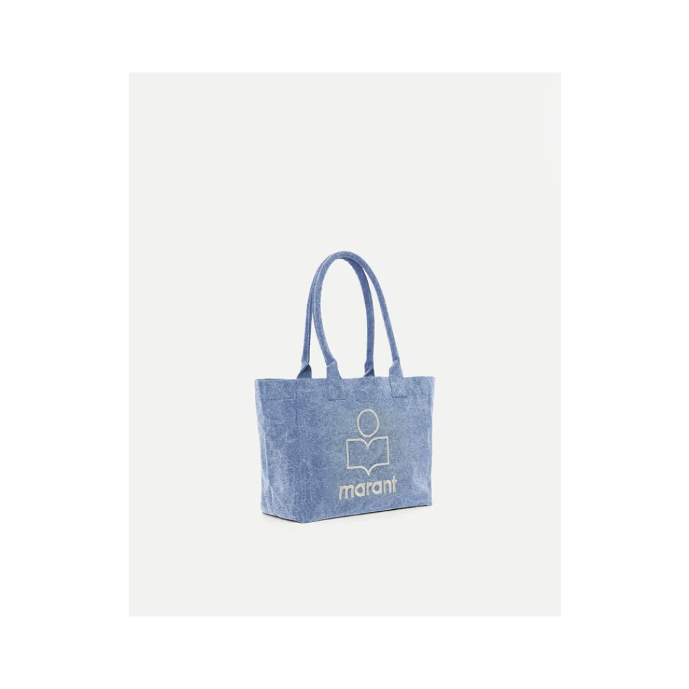 Isabel marant Blauwe Tote Tas met Rits en Logo Blue Dames