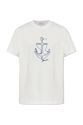 T-shirt med broderat mönster