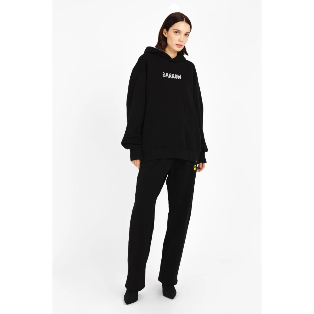 Barrow Hoodie met voorprint en smile-label Black Heren