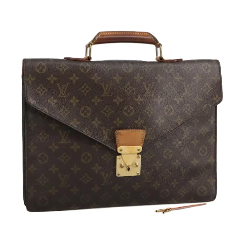 Louis Vuitton Vintage Pre-owned Canvas briefcases Brown Dames