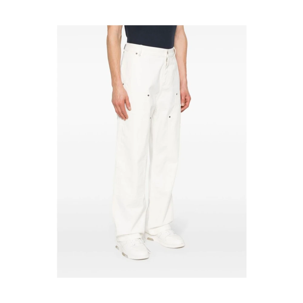 Represent Crèmewitte broek met hoge taille White Heren