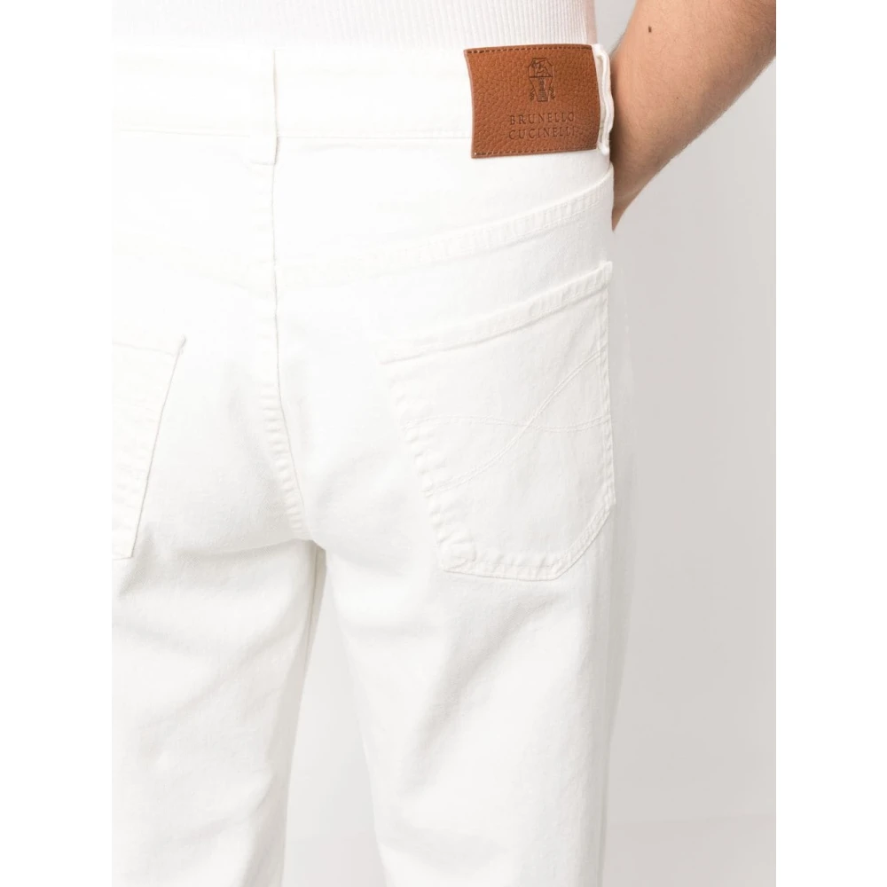 BRUNELLO CUCINELLI Denim Broek White Heren