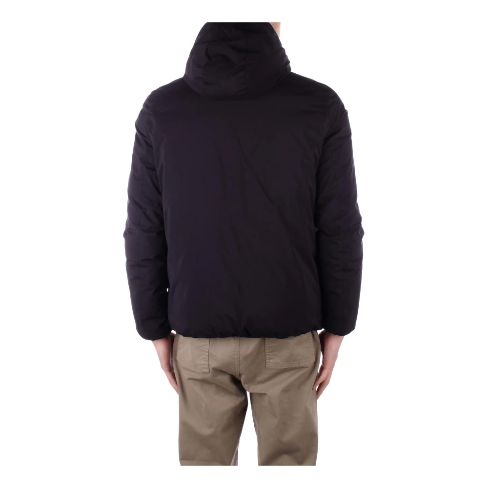 Suns Zwarte hoodie met ritssluiting zakken Black Heren