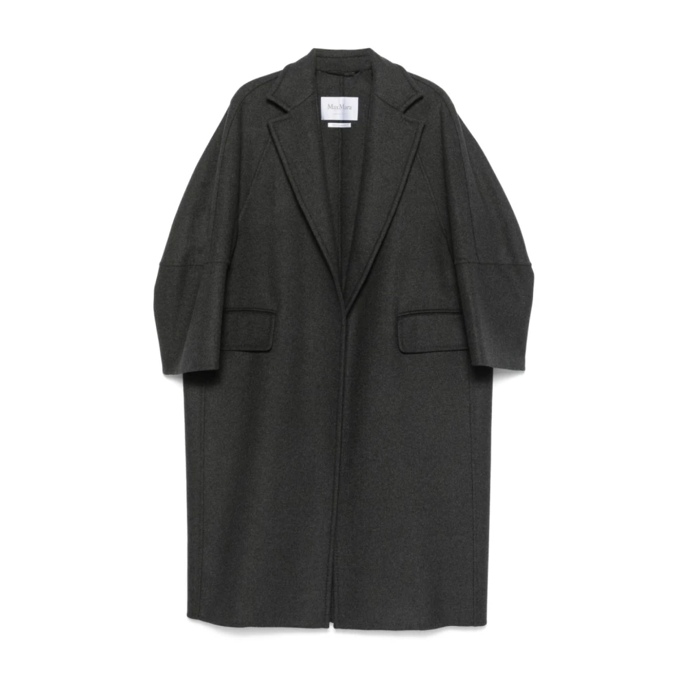 Max Mara Grijze Wol Kasjmier Oversized Jas Gray Dames