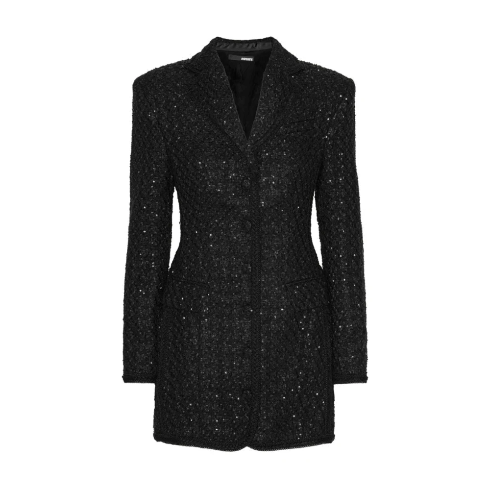 Svart Boucle Blazer Kjole