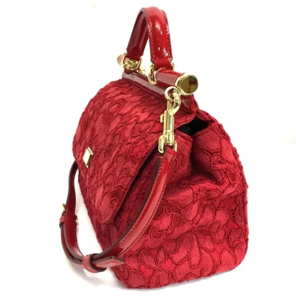 Dolce & Gabbana Pre-owned Leather handbags Red Dames