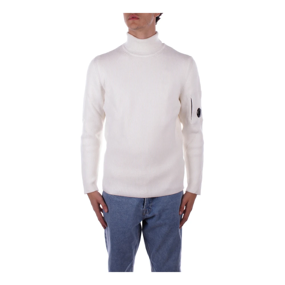 C.P. Company Hoge Hals Logo Trui White Heren