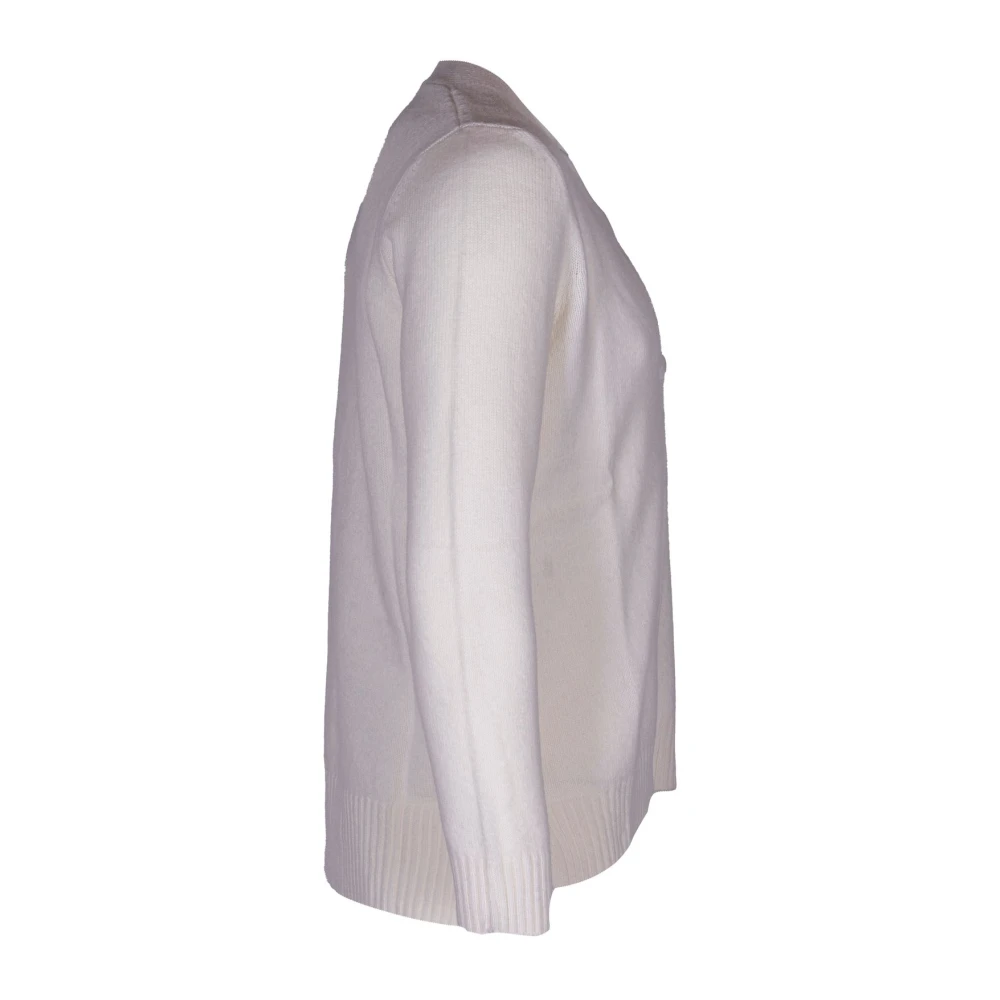 Kangra Merino wollen vest met zijsplitten White Dames