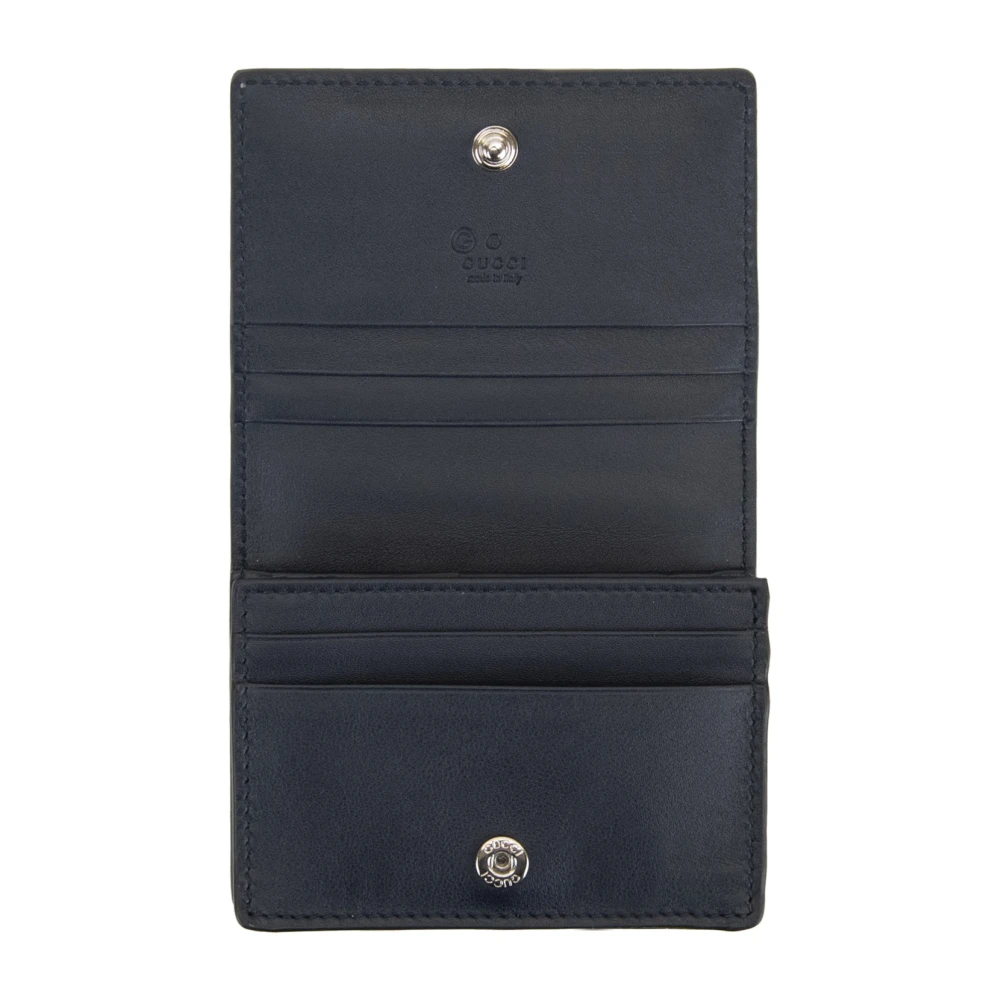 Gucci Portemonnee met Automatische Knop Blue Heren