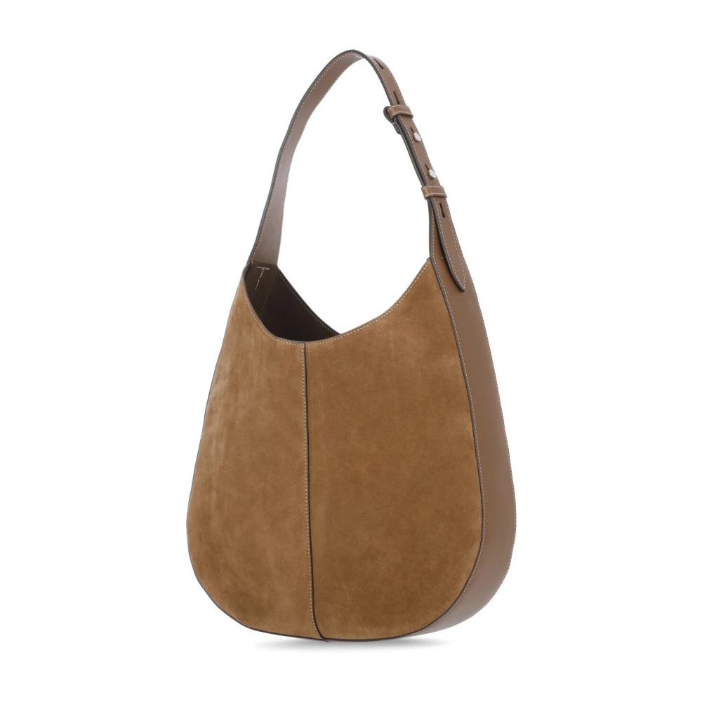 TOD'S Bruine Suède Lederen Schoudertas Brown Dames