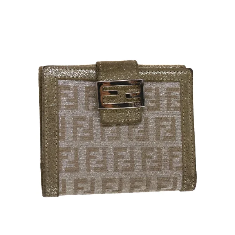 Fendi Vintage Pre-owned Canvas wallets Yellow Dames