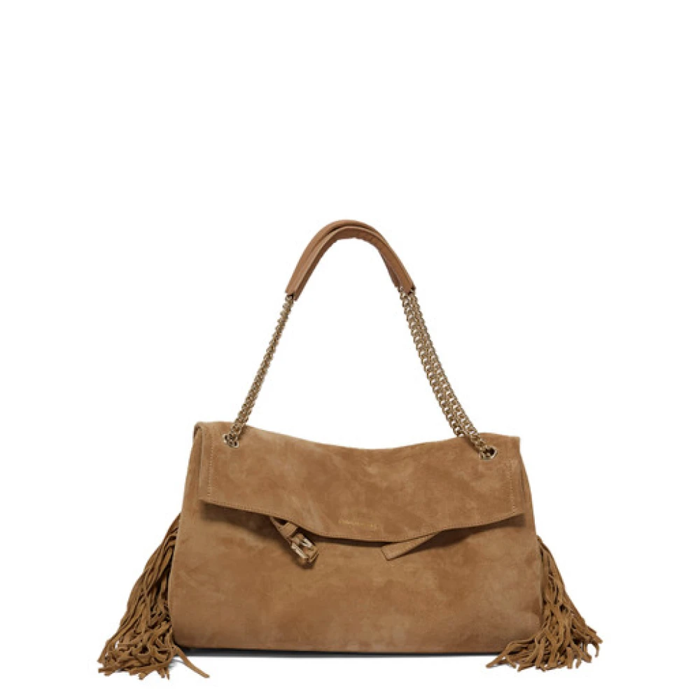 Orciani Femme Marron - Venus Peach Fringe Midi Bag - Sacs - Brun - Taille: One Size