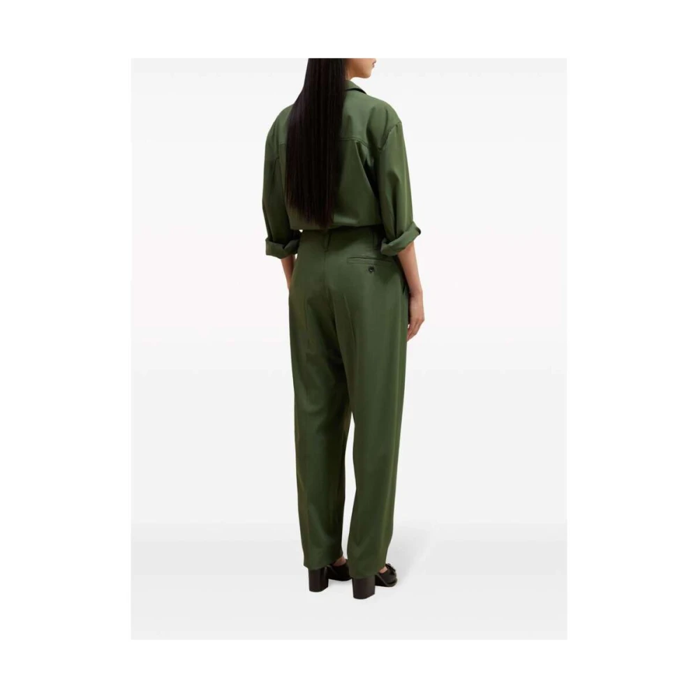 Lemaire Wide Trousers Green Heren