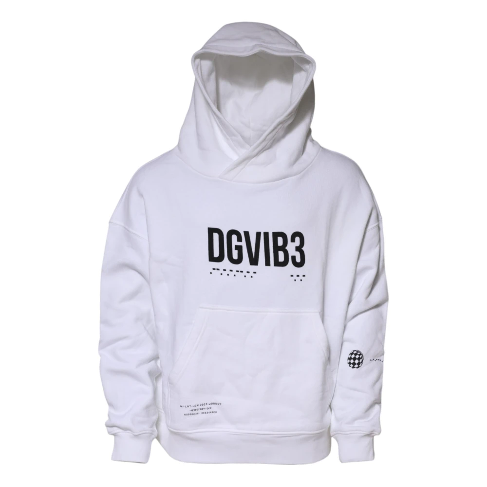 Dolce & Gabbana Men's White Hooded Sweatshirt Sweater