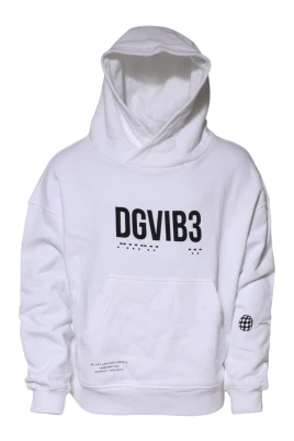Vit Huva Män Sweatshirt Tröja