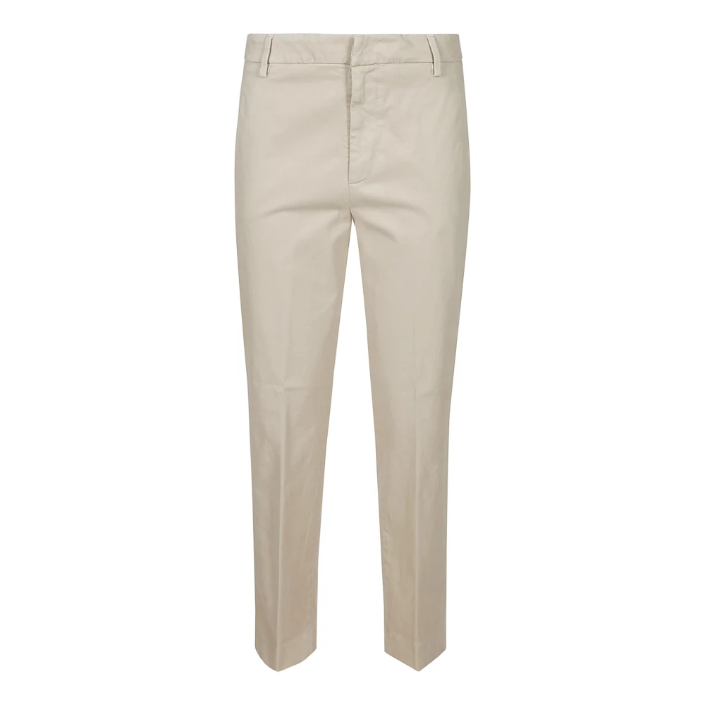 Dondup Nima Chino Broek met Rits Beige Dames