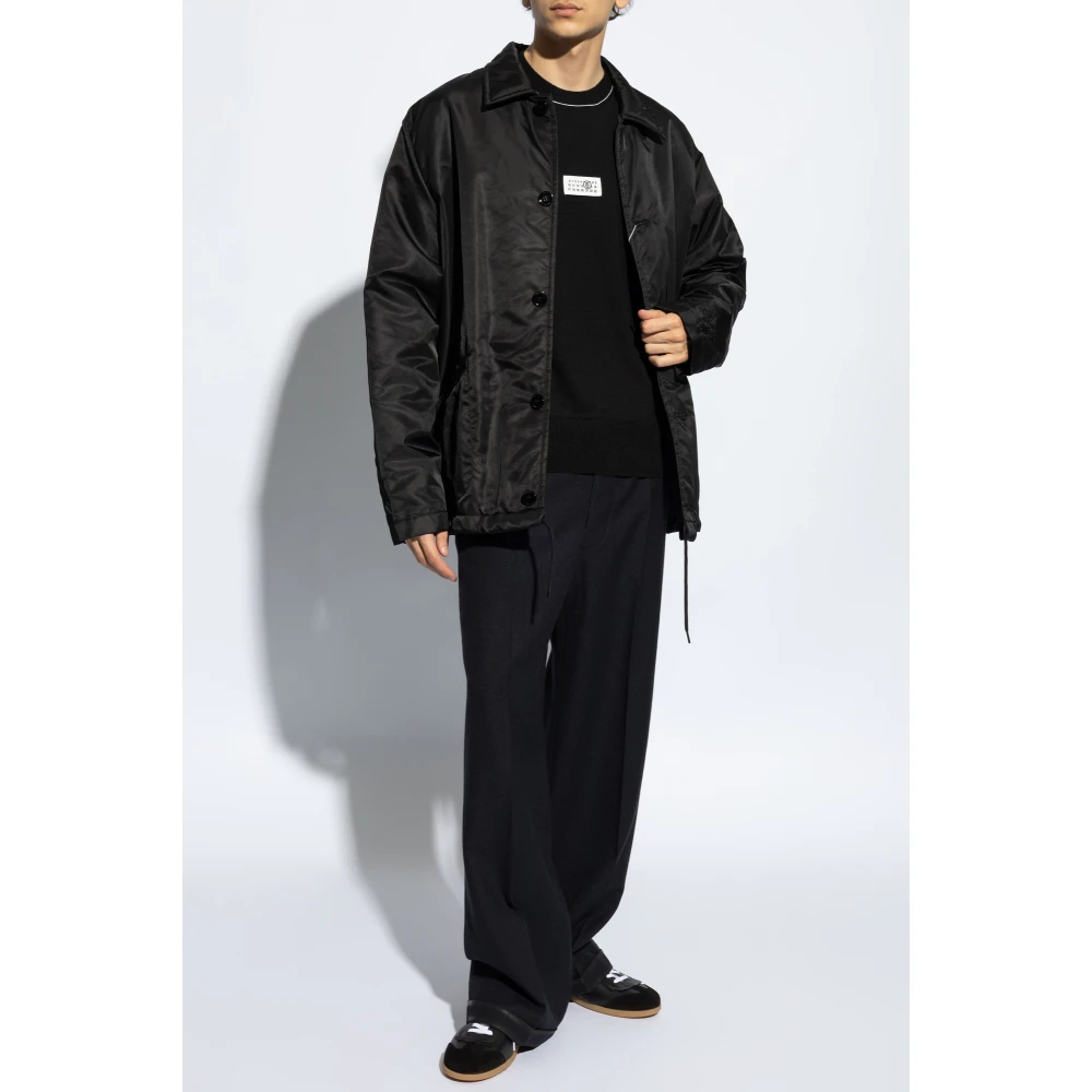 MM6 Maison Margiela Trui met Logo Patch Black Heren
