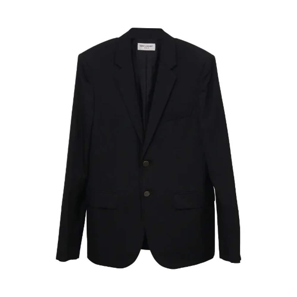 Yves Saint Laurent Vintage Pre-owned Wool outerwear Black Heren