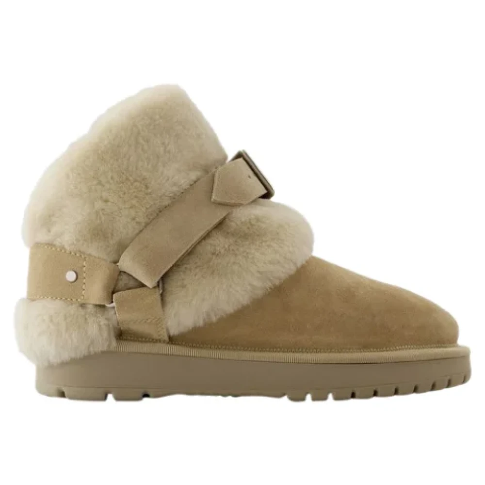 Burberry Women's Beige Winter Boots, 7 Uk, Leather Boots