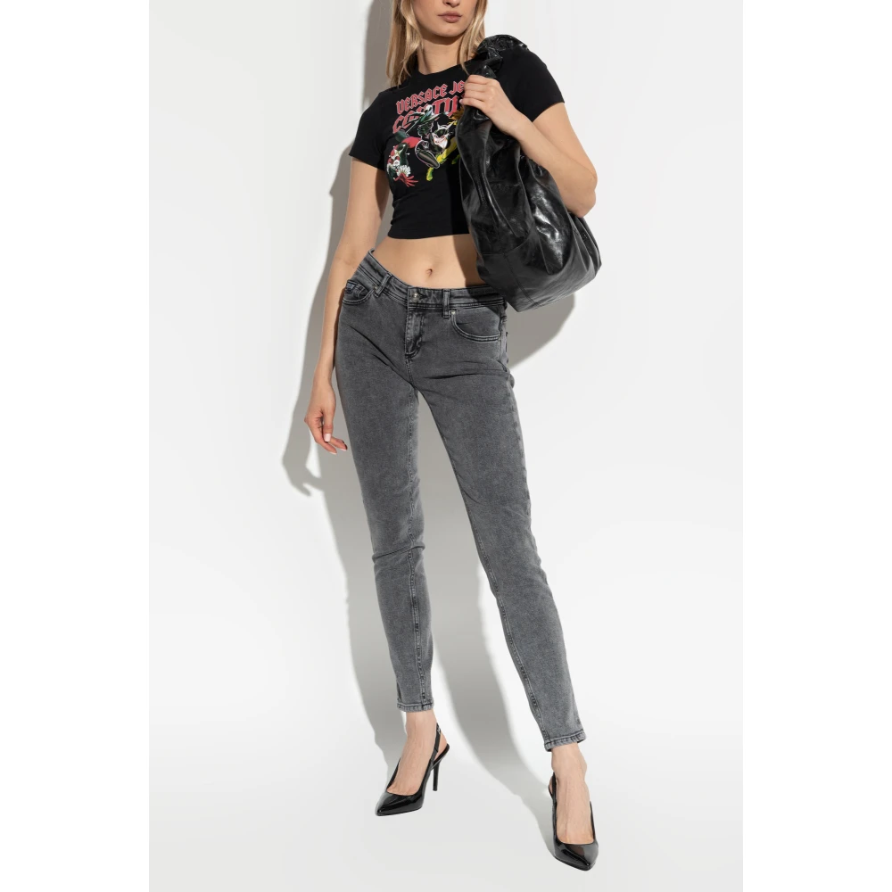 Versace Jeans Couture T-shirt met print Black Dames