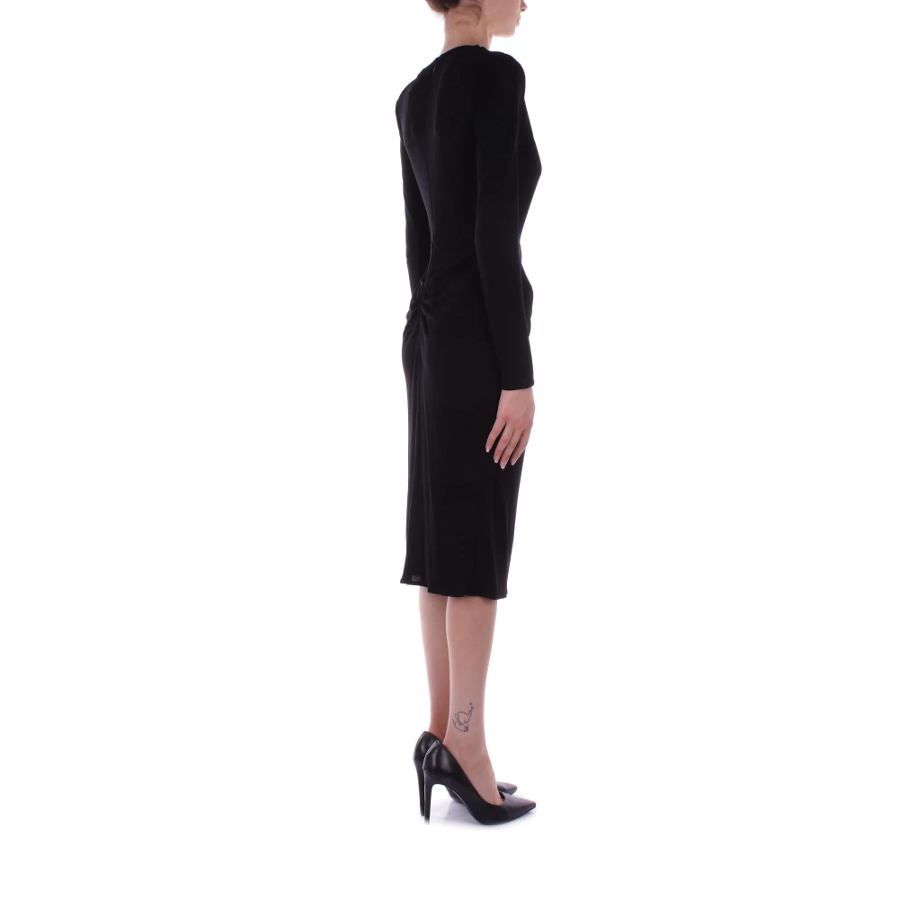 Elisabetta Franchi Zwarte Cut-Out Jurk Black Dames