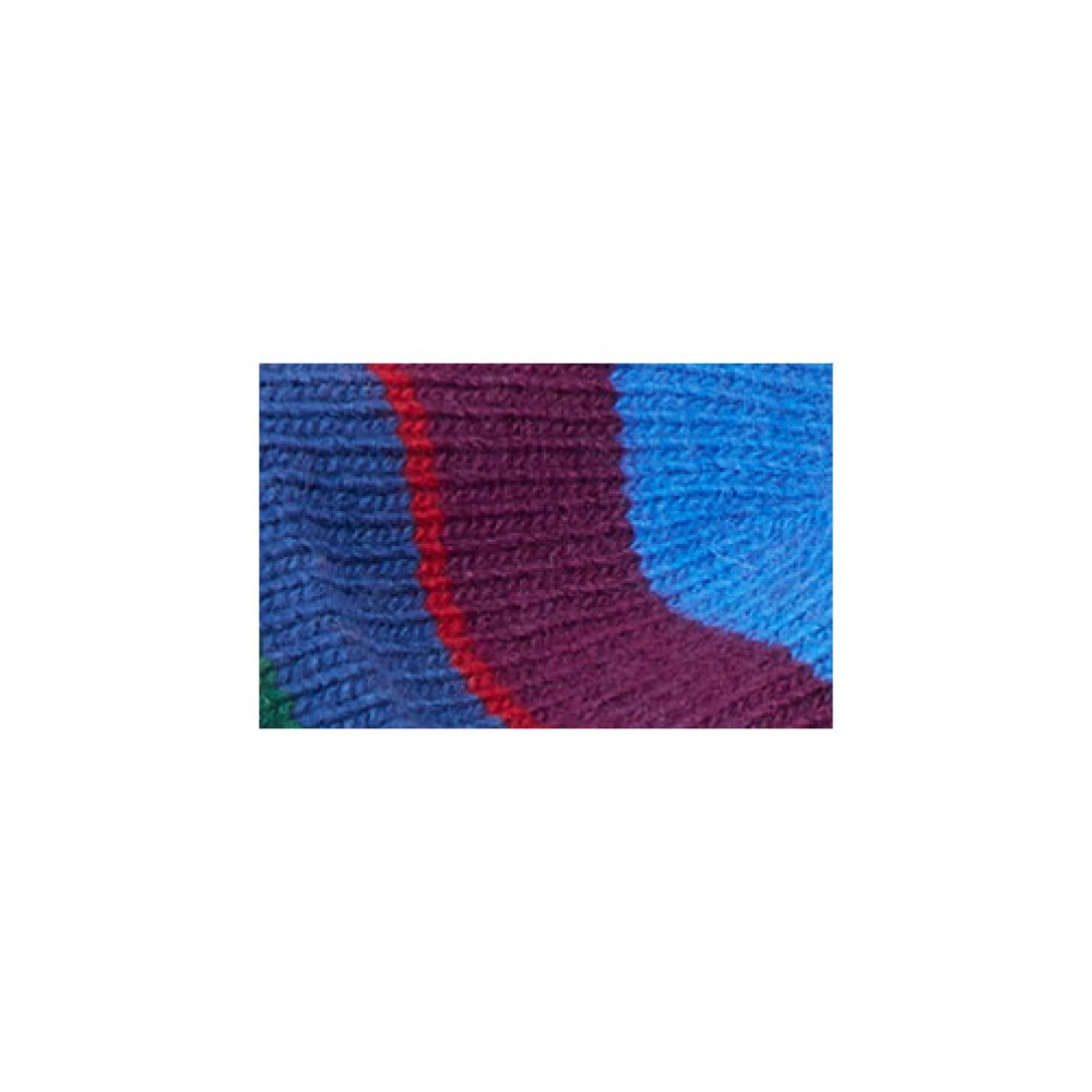 Gallo Blauwe damesmuts en baret met veelkleurige strepen Multicolor Dames