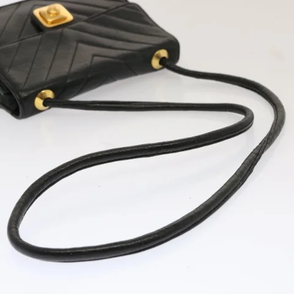 Chanel Vintage Pre-owned Leather chanel-bags Black Dames