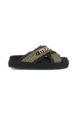 black-criss-cross-rope-sandal