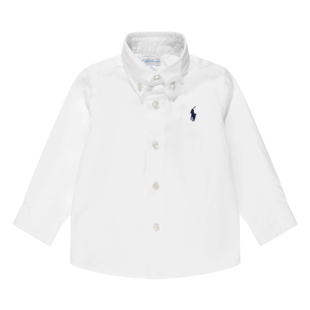 Ralph Lauren Boys White Slim Fit Oxford Shirt In - 2 Y - Kids