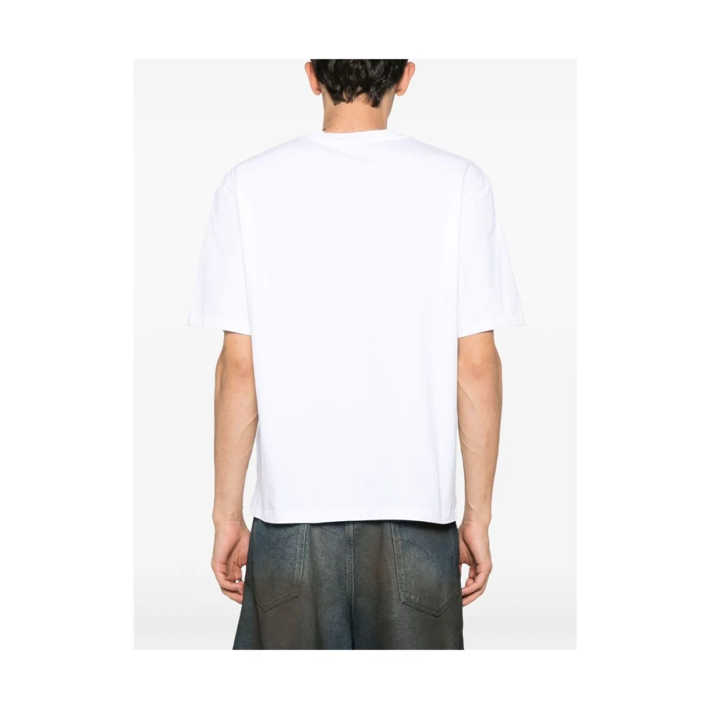Martine Rose Witte Ronde Hals Korte Mouwen T-shirt White Heren