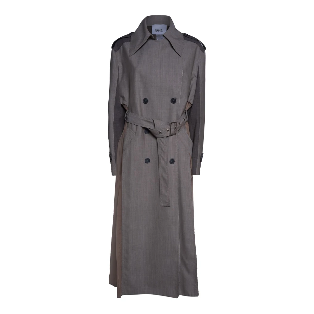 Erika Cavallini Gray Trench Coats - Female - Trench Coats - Xs - Coats