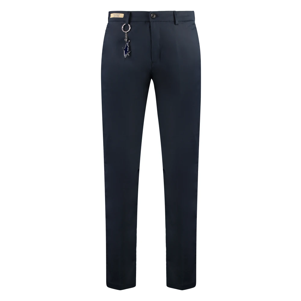 Paul & Shark Blue Chinos, Male, Xl, Stretch Cotton Trousers