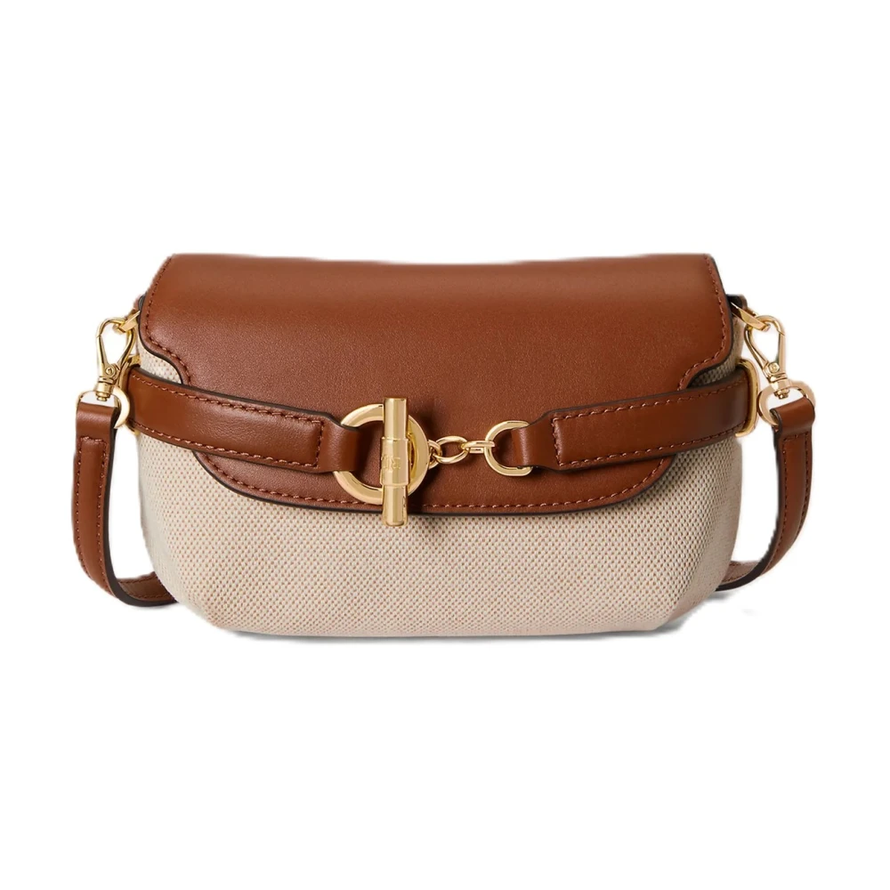 Ralph Lauren Women's Beige Cross Body Bags, One Size, Blke Sm Crs-Crossbody-Small-Crss Dye Cnvs/Nt Sm