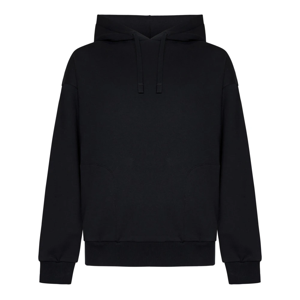 Ermenegildo Zegna Zwarte hoodie met logoborduursel Black Heren